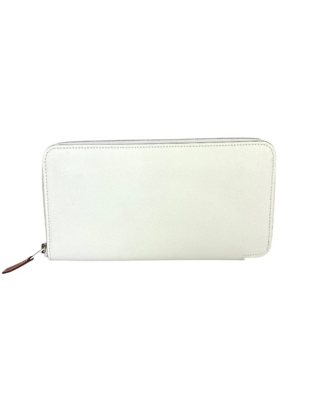 Hermes Evercolor Silk'In Classique Long White Wallet